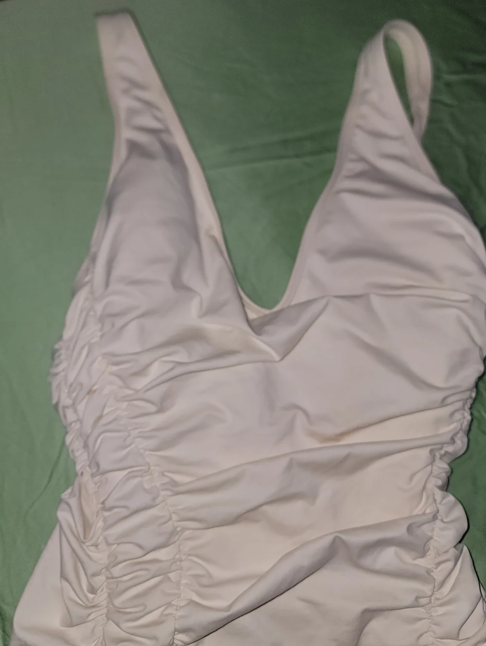 DKNYWomen's Crossover Tummy Control Ruched One-Piece Swimsuit - Picture 6 of 13
